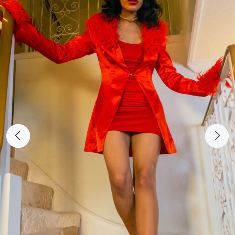 Elsie and Fred Marla Jacket in Red Blood Scarlett